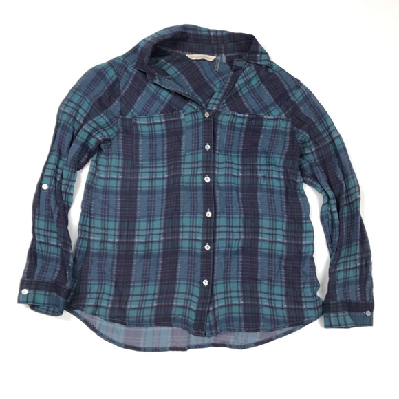 Soft Surroundings Plaid Blouse‎ Shirt Top - Picture 1 of 5